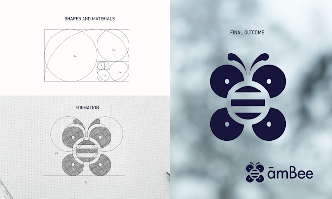 design a modern golden ratio grid logo for your brand