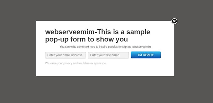 create any type form and setup in your website