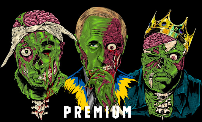 draw creepy zombie character