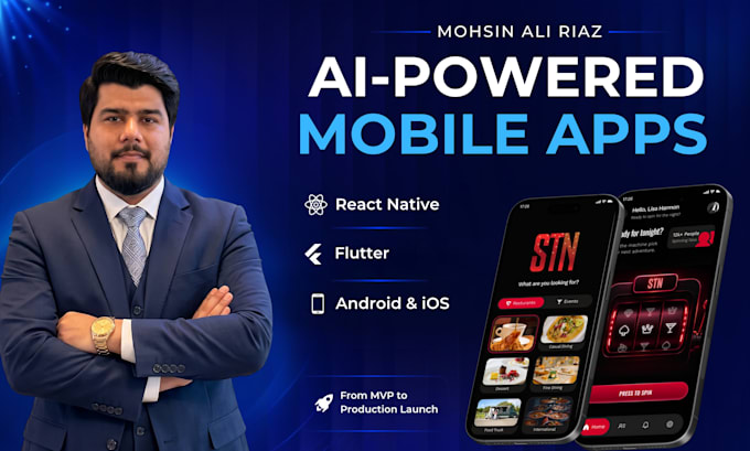 develop ai powered react native and flutter mobile apps