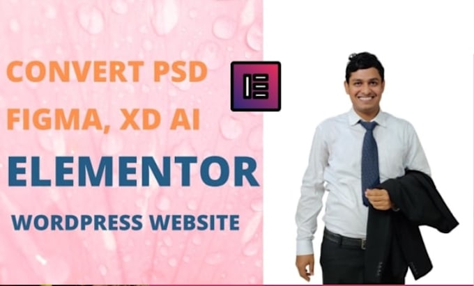 convert design to wordpress elementor website