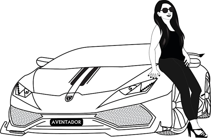 make line art drawing for coloring book or any image