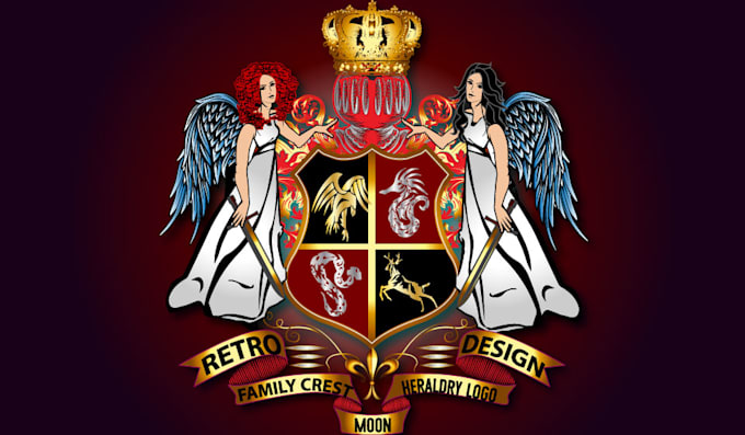 design heraldic family crest coat of arms logo
