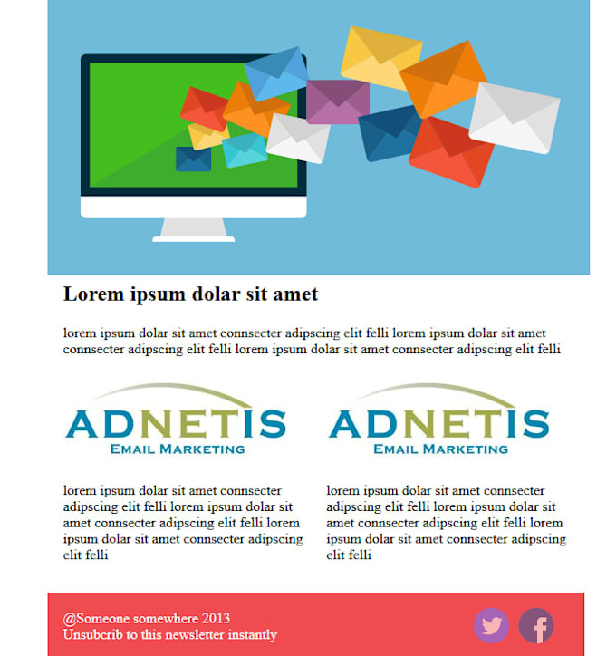 Design responsive html email template by Srabonmijan | Fiverr