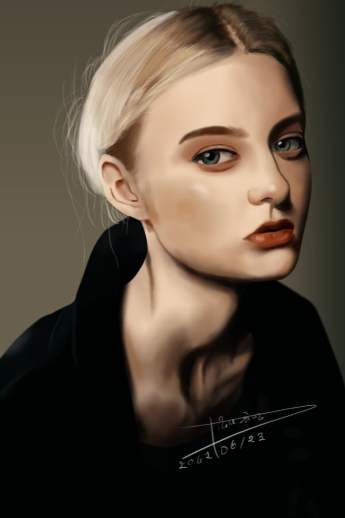 Make A Realistic Digital Painting Of Your Portraits By Shresthapradeep