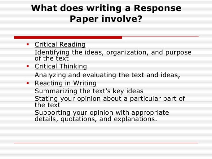 writing a critical response paper
