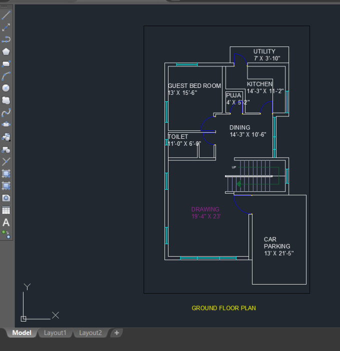 Do Floor Elevation And Section Plan Using Auto Cad By Astikumar