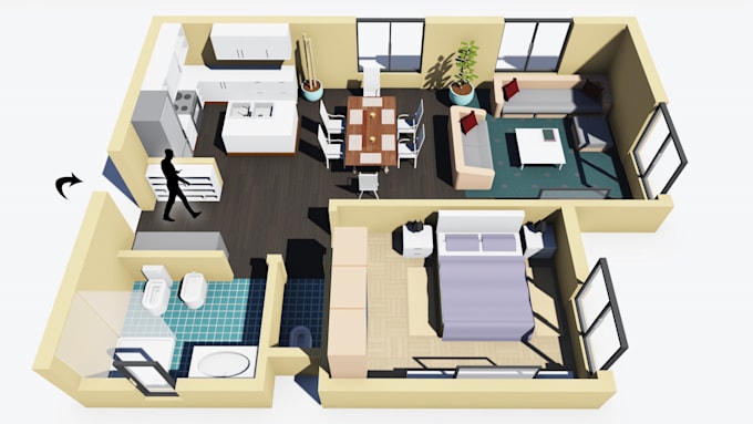 create 3d floor plan of real estate property