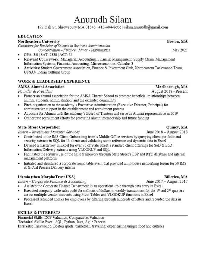 Build The Perfect Resume For Your Dream Job By Anusilam