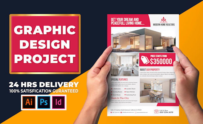 design flyer, postcard, brochure, booklet, catalog, magazine