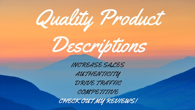 create quality SEO product descriptions