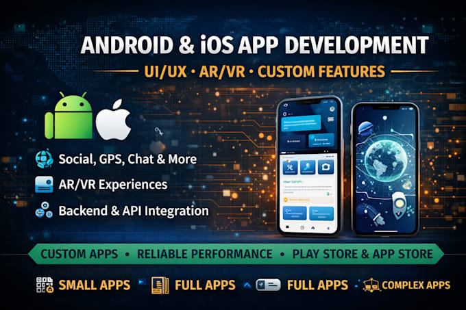 be your app developer for native hybrid android, ios app