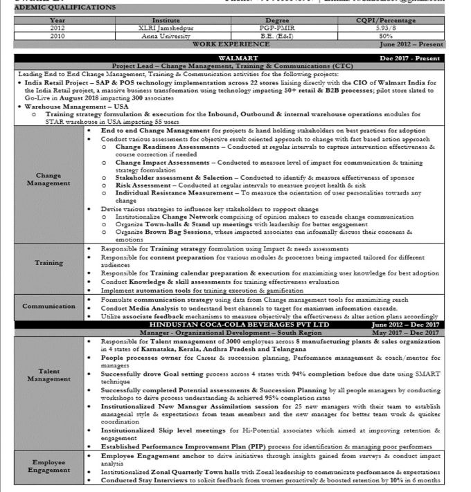 Help You Get Your Dream Job With The Right Resume By Swathi Bala
