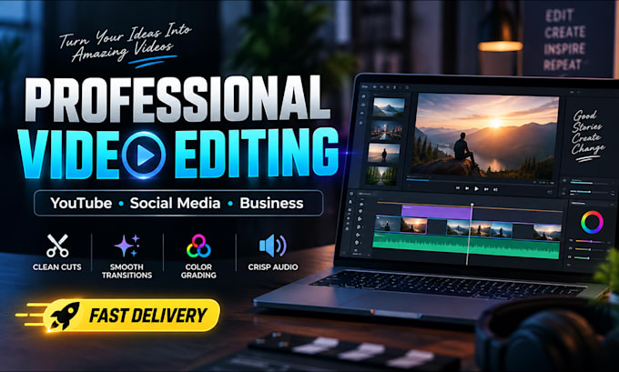 do professional video editing for youtube and social media