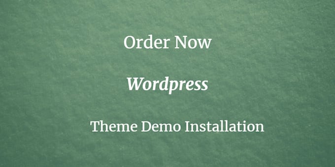 install wordpress theme demo