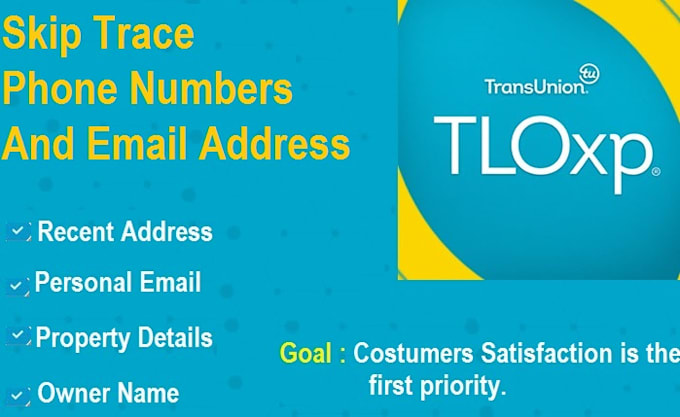 do skip trace phone numbers and email address tloxp