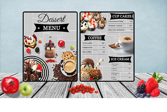 design a menu card