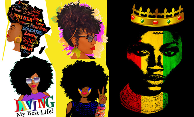 do african american character or self portrait design