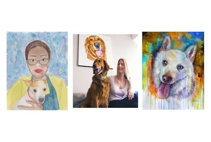 Handmade Paint A Custom Portrait Of You Or Your Pet By Ailsa Gfx
