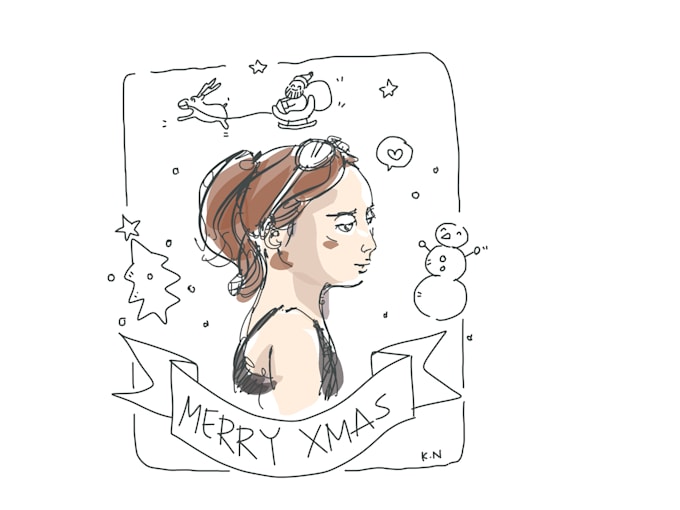draw unique holiday card for you and your loved one