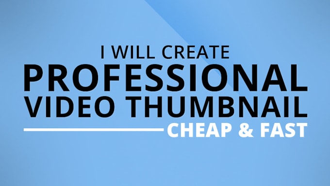 create professional video thumbnail
