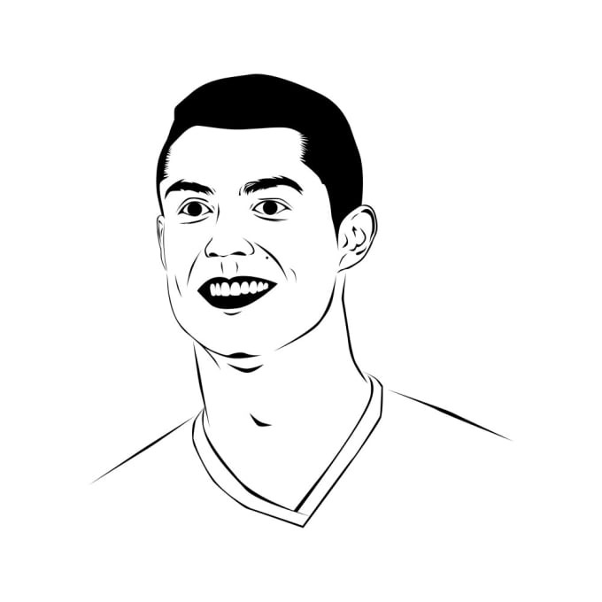 Draw the best vector line art on your face by Zhaenalmuzthofa Fiverr