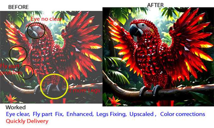 fix ai image, flaws photo editing, upscale ai photo, enhance