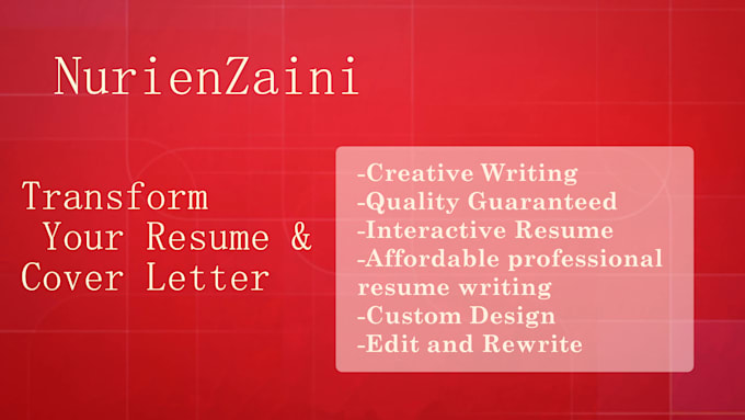 Provide Professional Resume Writing And Translation Service By Nurienzaini