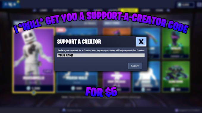 Get You A Support A Creator Code By Wij1234