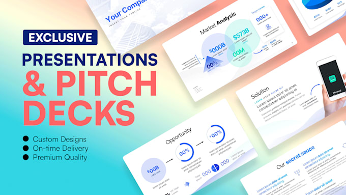 design premium pitch deck, powerpoint presentation in 24hrs