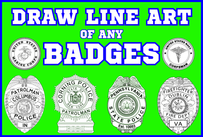 outline of badges