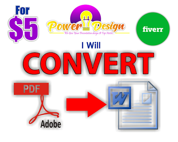 Convert your document into an editable format by Power_design30 | Fiverr
