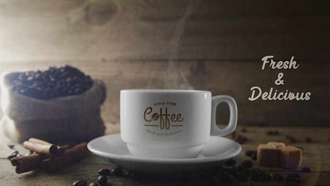 make a coffee logo intro video