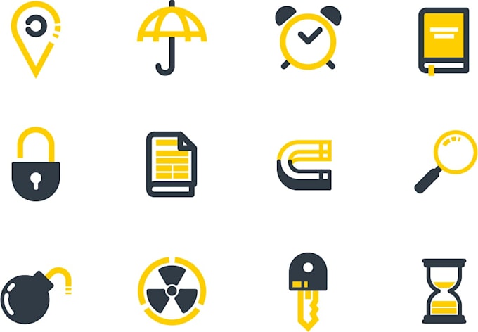 Design any icon set , button whit any style you want by Zizoudx | Fiverr