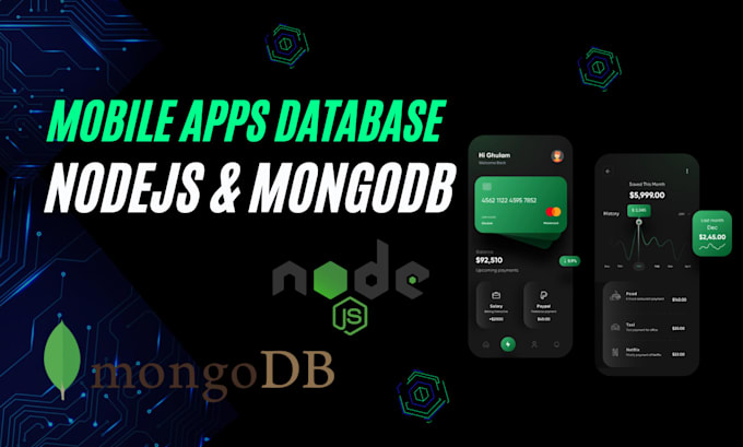 create a mobile app database using nodejs and mongodb
