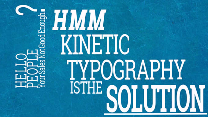 create awesome kinetic typography video