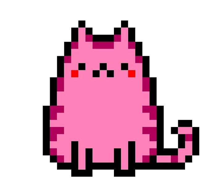 do your cat in pixel art