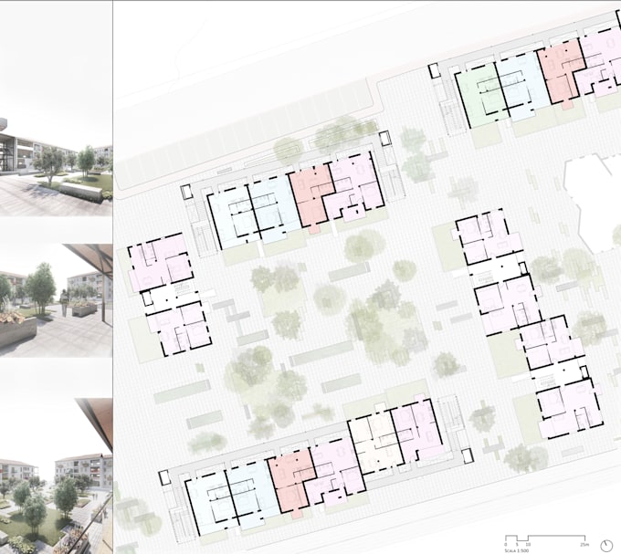 create siteplans, floorplans, interior design