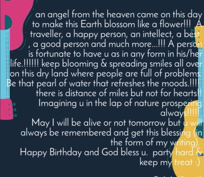 Birthday Wish For Someone Special By Sanjolimittal