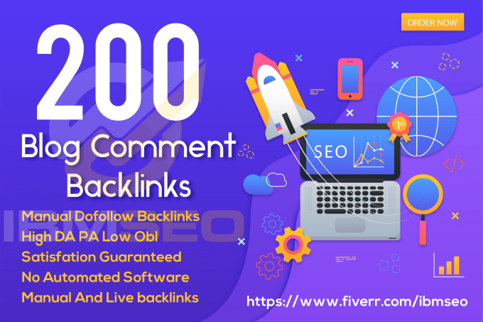 I will do 200 dofollow blog comments backlinks high da pa