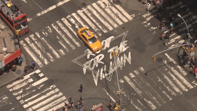 add your logo, messages on times square crossroads video