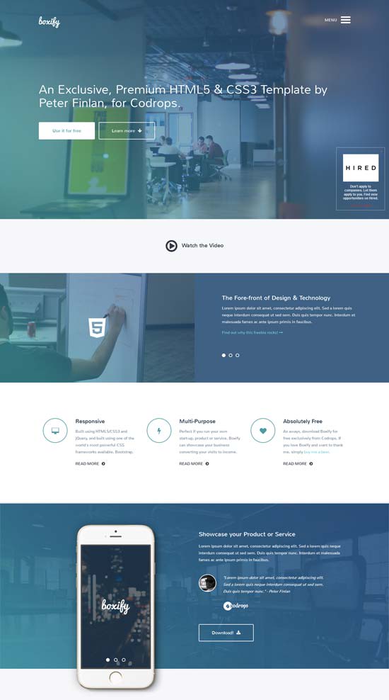 create a single page wordpress website