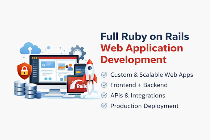 develop a full ruby on rails web application with frontend and backend