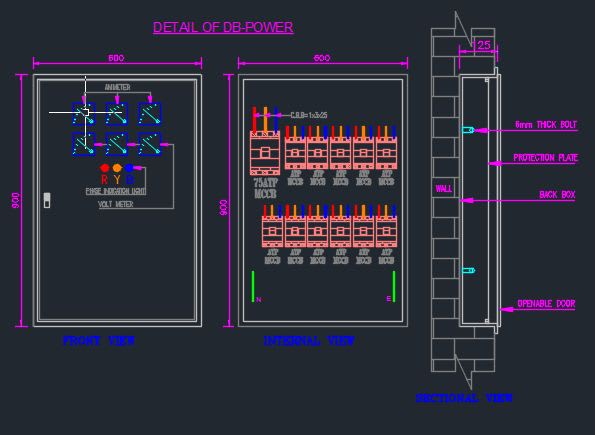 Draw D And D Electrical Panel And Distribution Board Using Autocad By