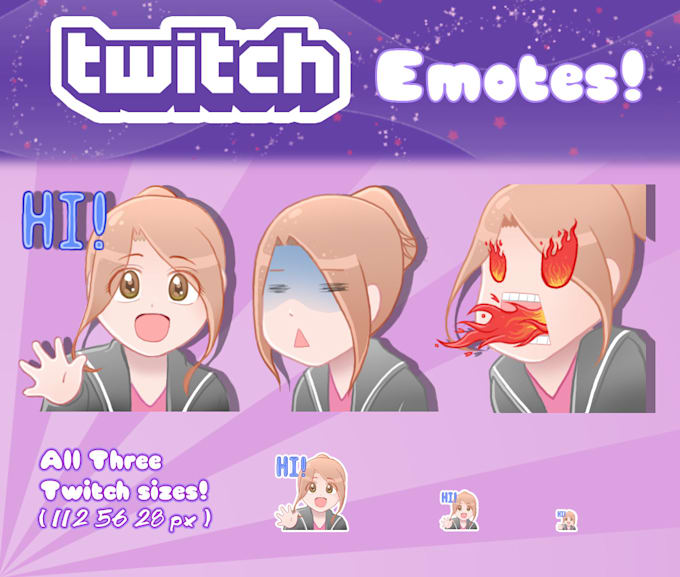 draw cute twitch emotes and stickers