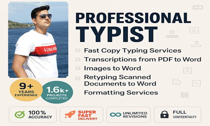 Typed Work Do a fast typing job, retype scanned documents, your typist by ...