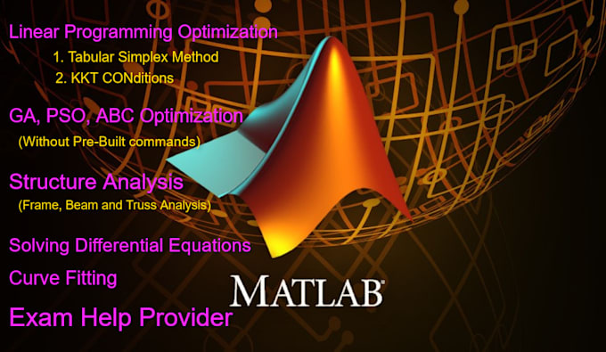Do matlab optimization, app designing,civil engineering and excel macro ...
