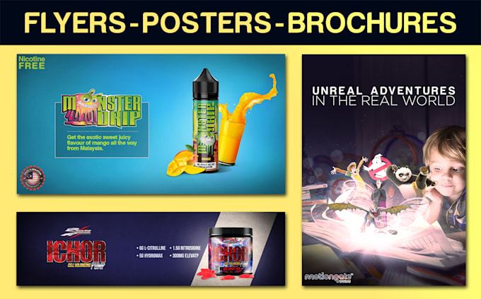 design a poster, flyer or a brochure