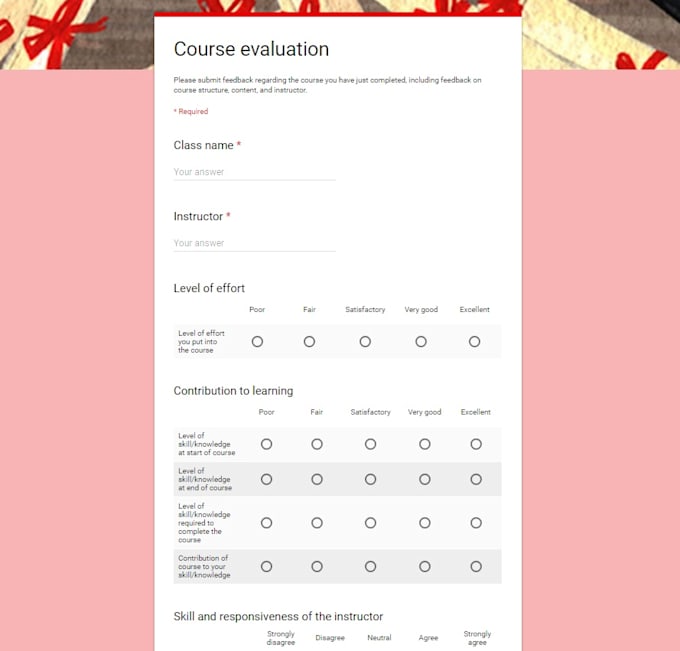 do online survey via google form