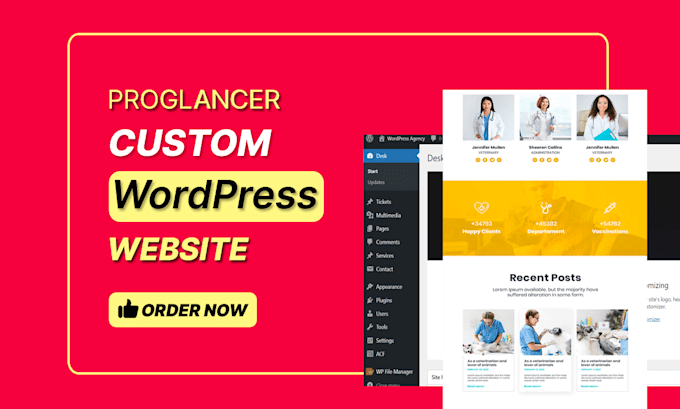 create custom stunning wordpress website design with acf